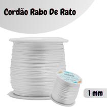 Fio De Seda Branco - Cordão Rabo De Rato 1mm - brx