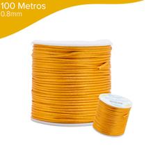 Fio De Seda Dourado - Cordão Rabo De Rato 0.8mm - Nybc