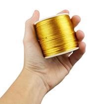 Fio De Seda Dourado - Cordão Rabo De Rato 1mm - Nybc