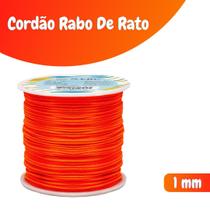 Fio De Seda Laranja Neon - Cordão Rabo De Rato 1mm - Nybc