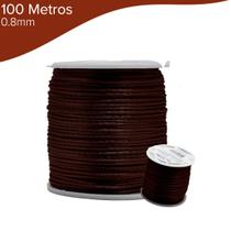 Fio De Seda Marrom Café - Cordão Rabo De Rato 0.8mm - Nybc