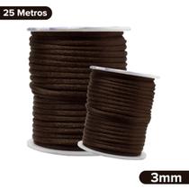 Fio De Seda Marrom Café - Cordão Rabo De Rato 3mm - Nybc