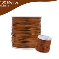 Fio De Seda Marrom Havana - Cordão Rabo De Rato 0.8mm - Nybc