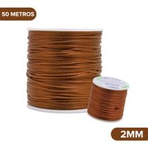 Fio De Seda Marrom Havana - Cordão Rabo De Rato 2mm - Nybc