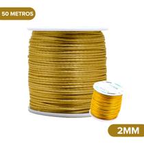 Fio De Seda Mostarda - Cordão Rabo De Rato 2mm - Nybc