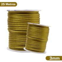 Fio De Seda Mostarda - Cordão Rabo De Rato 3mm - Nybc