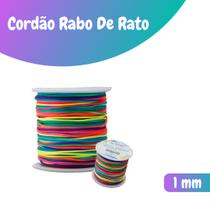 Fio De Seda Multicolorido - Cordão Rabo De Rato 1mm - brx
