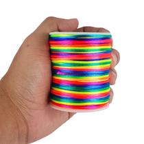 Fio De Seda Multicolorido - Cordão Rabo De Rato 2mm - Nybc