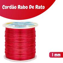 Fio De Seda Pink Escuro - Cordão Rabo De Rato 1mm - Nybc