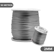 Fio De Seda Prata - Cordão Rabo De Rato 2mm - Nybc