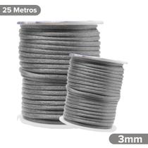 Fio De Seda Prata - Cordão Rabo De Rato 3mm - Nybc