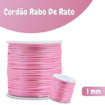 Fio De Seda Rosa Bebê - Cordão Rabo De Rato 1mm - Nybc