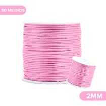 Fio De Seda Rosa Bebê - Cordão Rabo De Rato 2mm - Nybc