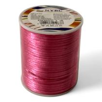 Fio De Seda Rosa Chiclete Cordão Rabo De Rato 2mm 50 Metros