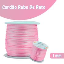 Fio De Seda Rosa Claro - Cordão Rabo De Rato 1mm - brx