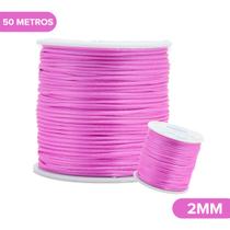 Fio De Seda Rose Escuro - Cordão Rabo De Rato 2mm - Nybc