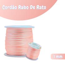 Fio De Seda Salmão - Cordão Rabo De Rato 1mm - Nybc