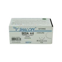 Fio De Seda Trançada Preta 4-0 Agulha 1/2 Triangular 1,7cm c/24 Shalon