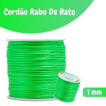 Fio De Seda Verde Folha - Cordão Rabo De Rato 1mm - Nybc