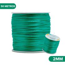 Fio De Seda Verde Médio - Cordão Rabo De Rato 2mm - Nybc