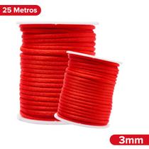 Fio De Seda Vermelho - Cordão Rabo De Rato 3mm - Nybc