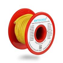 Fio de silicone BNTECHGO 16 AWG 25 pés de cobre flexível amarelo