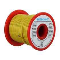 Fio de silicone BNTECHGO 18 AWG 100 pés de cobre flexível amarelo