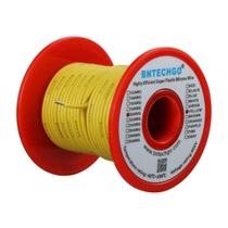 Fio de silicone BNTECHGO 20 AWG 100 pés amarelo flexível