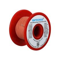 Fio de silicone BNTECHGO 20 AWG 50 pés de cobre flexível laranja