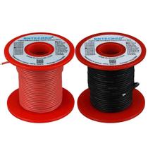 Fio de silicone BNTECHGO 20 AWG, bobina de 100 pés, vermelho e preto