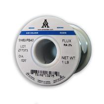 Fio de solda AIM Solda 60-40 Núcleo de resina de chumbo e estanho 454g 0,6 mm