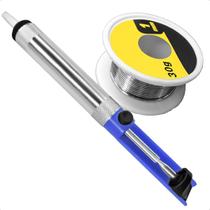 Fio De Solda Estanho 30g E Sugador Para Solda Kit Soldagem Fio De Solda Estanho 30g E Sugador Para Solda Kit Soldagem