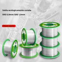 Fio De Solda Sem Chumbo 0.8mm 1.0mm 50g 30g Sn99.3Cu0.7 Proteção Ambiental Fio De Estanho De