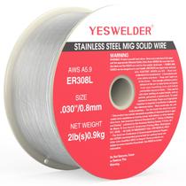 Fio de solda YESWELDER em aço inoxidável MIG ER308L 0,8 mm 1 kg Fio de solda YESWELDER em aço inoxidável MIG ER308L 0,8 mm 1 kg