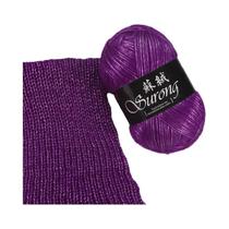 Fio De Tricô Manual 100g Algodão Metálico Seda Acrílica Para Suéter Cobertor Chapéu Bolsa Chinelo