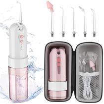 Fio dental aquático KOOVON portátil com estojo recarregável rosa Fio dental aquático KOOVON portátil com estojo recarregável rosa