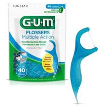 Fio Dental C/ Cabo Azul Flossers Gum Multiple Action C/40