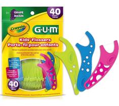 Fio Dental C/ Cabo Kids Flossers Uva Crayola Gum C/40