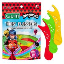 Fio Dental C/ Cabo Kids Flossers Uva Miraculous Gum C/20