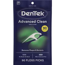 Fio Dental com Haste DenTek Floss Picks Triple Clean Advanced 90un