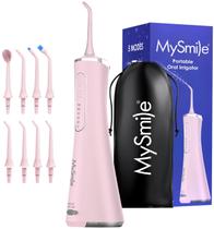 Fio dental de água sem fio MySmile LP211, 5 modos, à prova d'água Fio dental de água sem fio MySmile LP211, 5 modos, à prova d'água