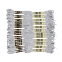 Fio dental de algodão bordado DMC, 6 fios, cinza pérola, 12 novelos Fio dental de algodão bordado DMC, 6 fios, cinza pérola, 12 novelos