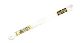 Fio dental de algodão bordado DMC de 6 fios branco, pacote com 12