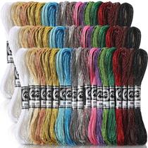 Fio dental de bordado Coume Metallic 19 cores 457mm poliéster x57