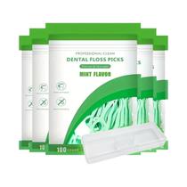 Fio Dental de Menta com Palitos Plásticos Ultrafinos - 500 Unidades