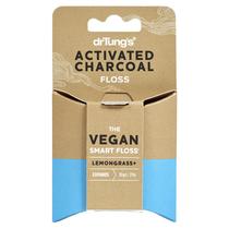 Fio dental Dental Floss Dr. Tung, carvão ativado vegano, capim-limão