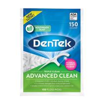 Fio Dental Dentek Floss Picks Triple Clean Advanced 150un