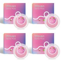 Fio dental Dr. Emma Woven com infusão de óleo de coco com infusão de 30 ml, pacote com 4