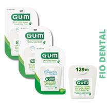 Fio Dental Encerado 129m GUM 3 unidades