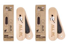 Fio Dental Encerado com Carvão Ativado ALL IN com Suporte Magnético Recarregável - Base Vegetal, Natural e Sem PFAS - Fio de Menta para Remoção Eficaz da Placa, Dentes Limpos e Hálito Fresco - 29 m (2 unidades) Fio Dental Encerado com Carvão Ativado ALL IN com Suporte Magnético Recarregável - Base Vegetal, Natural e Sem PFAS - Fio de Menta para Remoção Eficaz da Placa, Dentes Limpos e Hálito Fresco - 29 m (2 unidades)